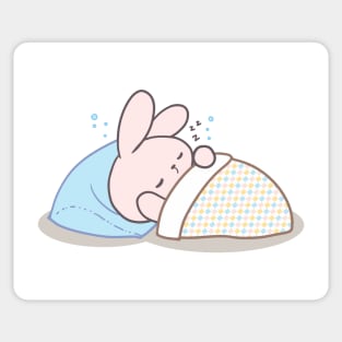 Cute rabbit bunny sleeping Sticker